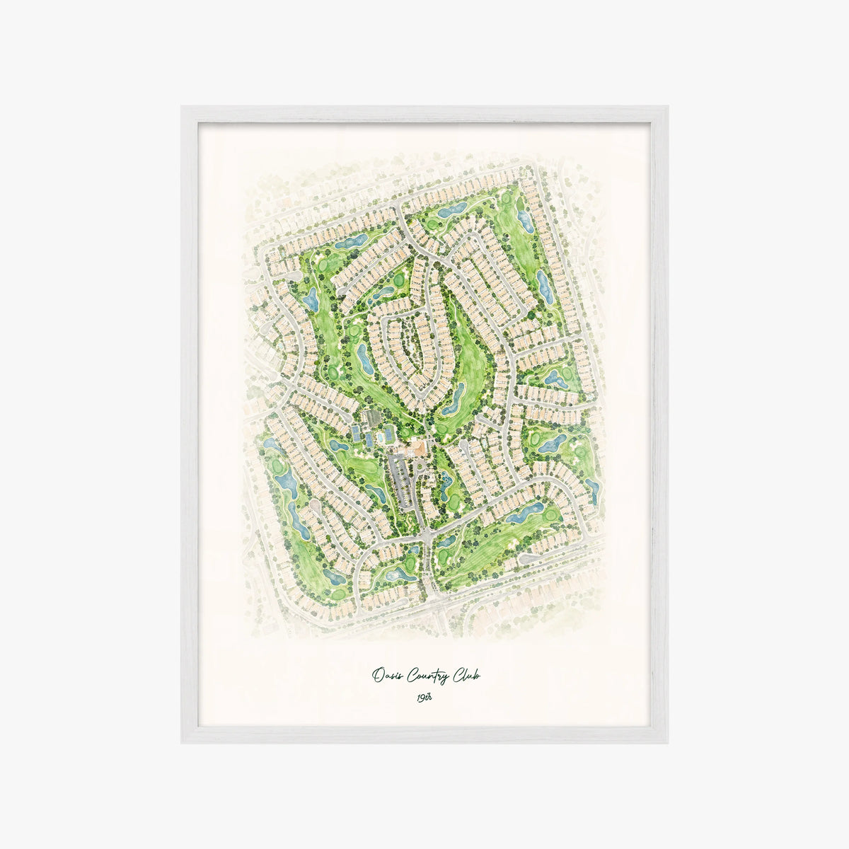 Oasis Country Club white frame