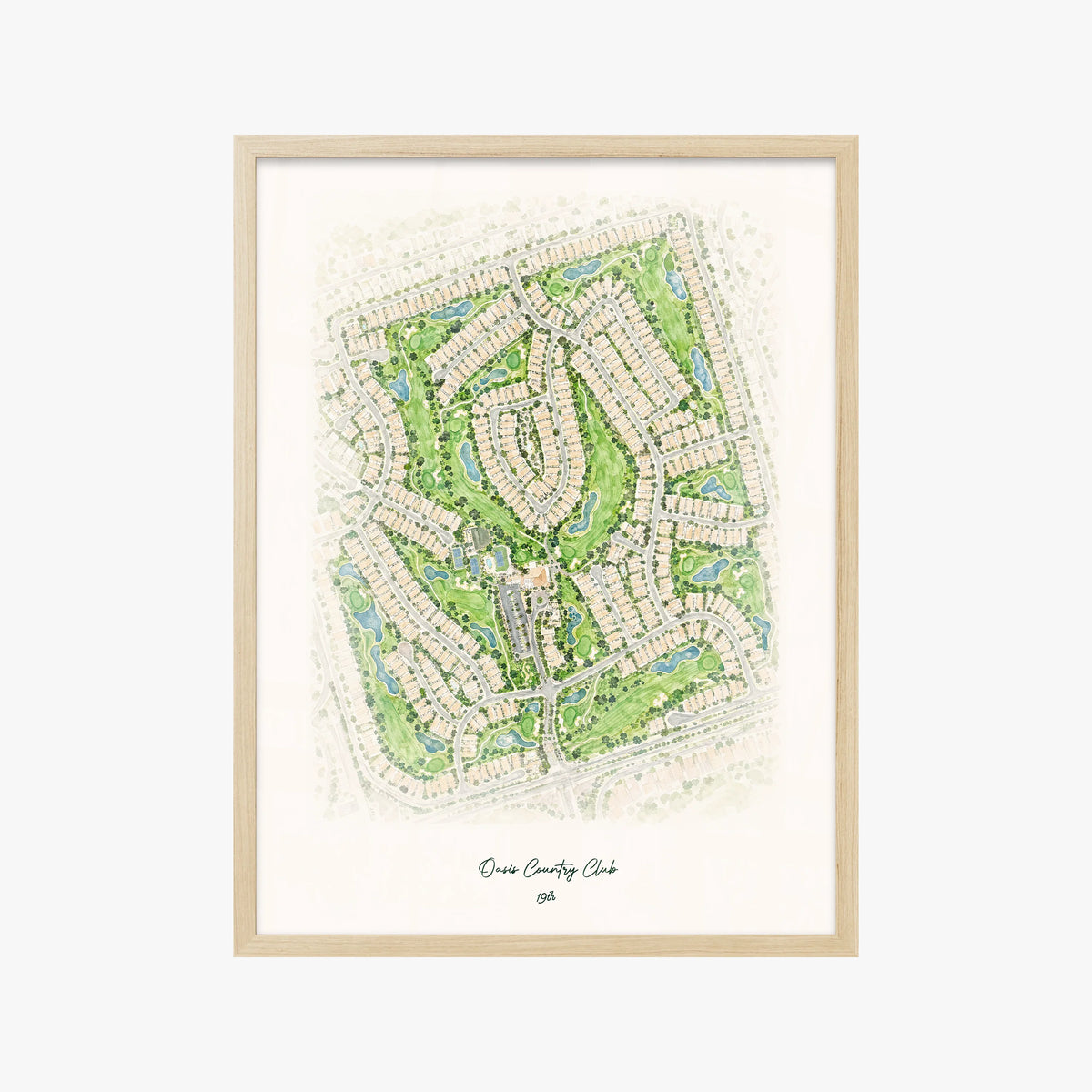 Oasis Country Club wood frame