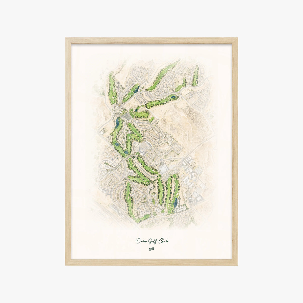 Oasis Golf Club wood frame