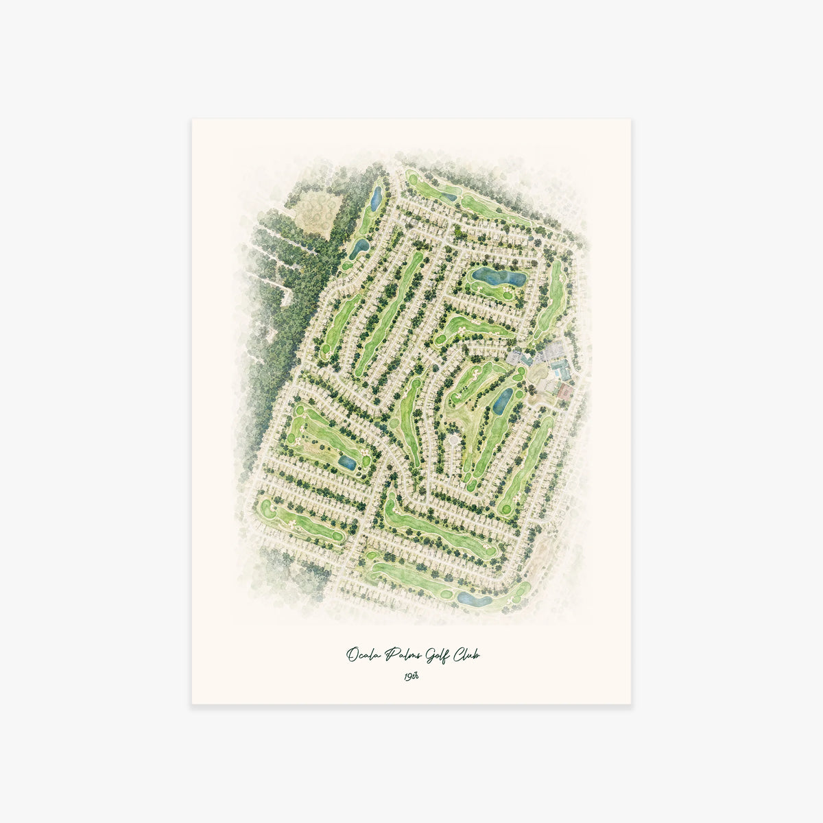 Ocala Palms Golf Club printed artwork