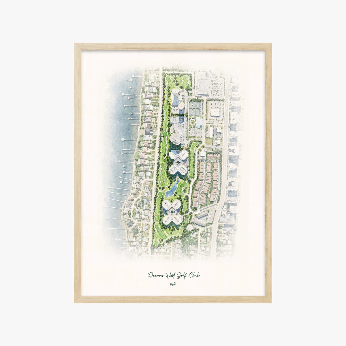 Oceans West Golf Club wood frame