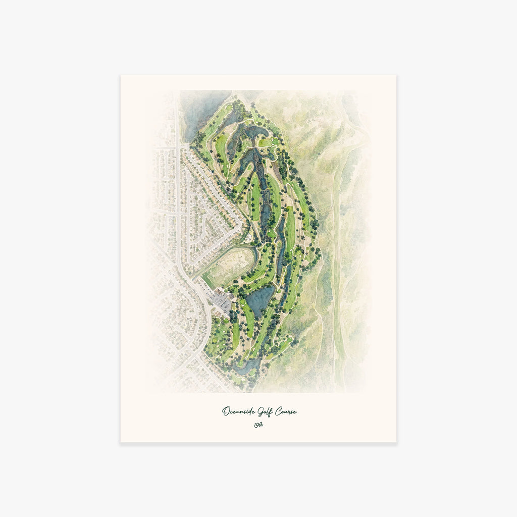 Oceanside Golf Course printed artwork
