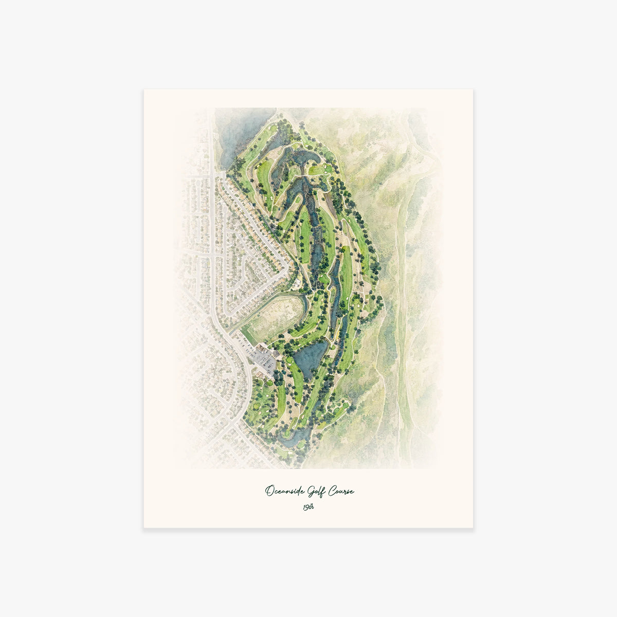 Oceanside Golf Course printed artwork