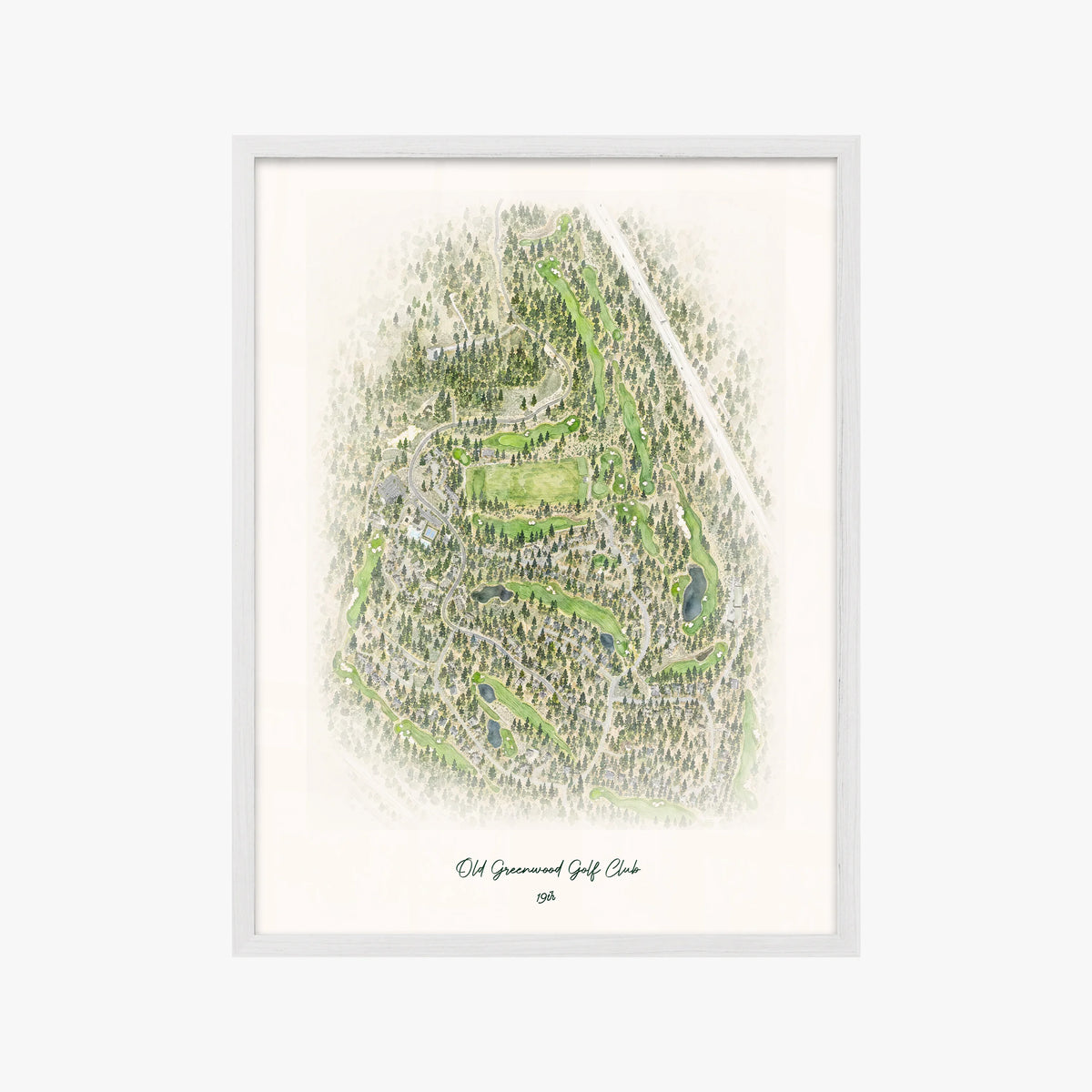 Old Greenwood Golf Club white frame