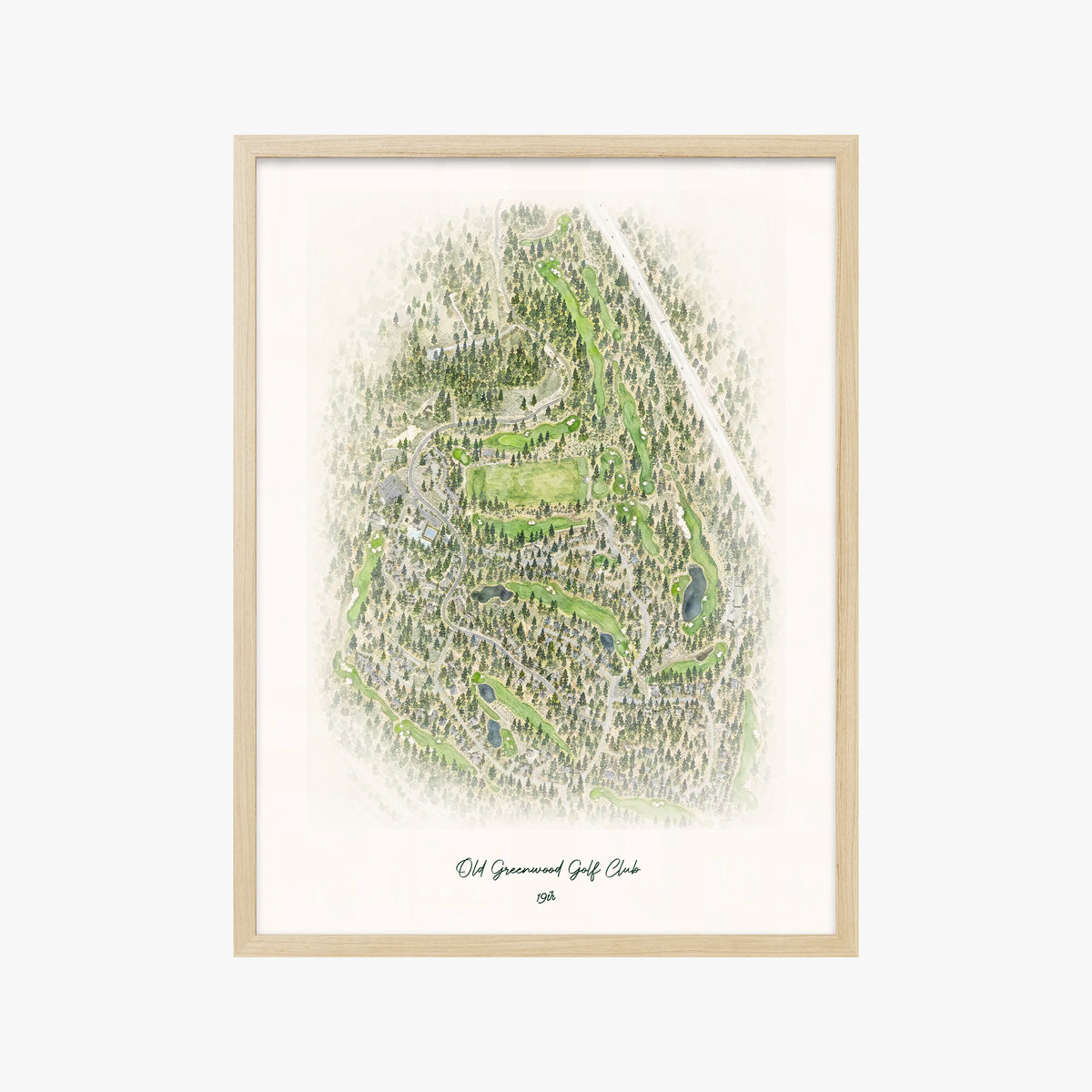 Old Greenwood Golf Club wood frame