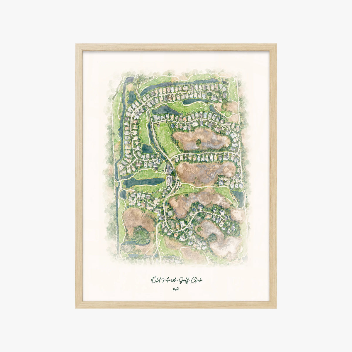 Old Marsh Golf Club wood frame