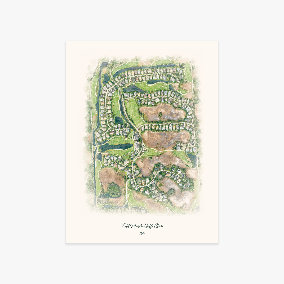 Old Marsh Golf Club printed artwork
