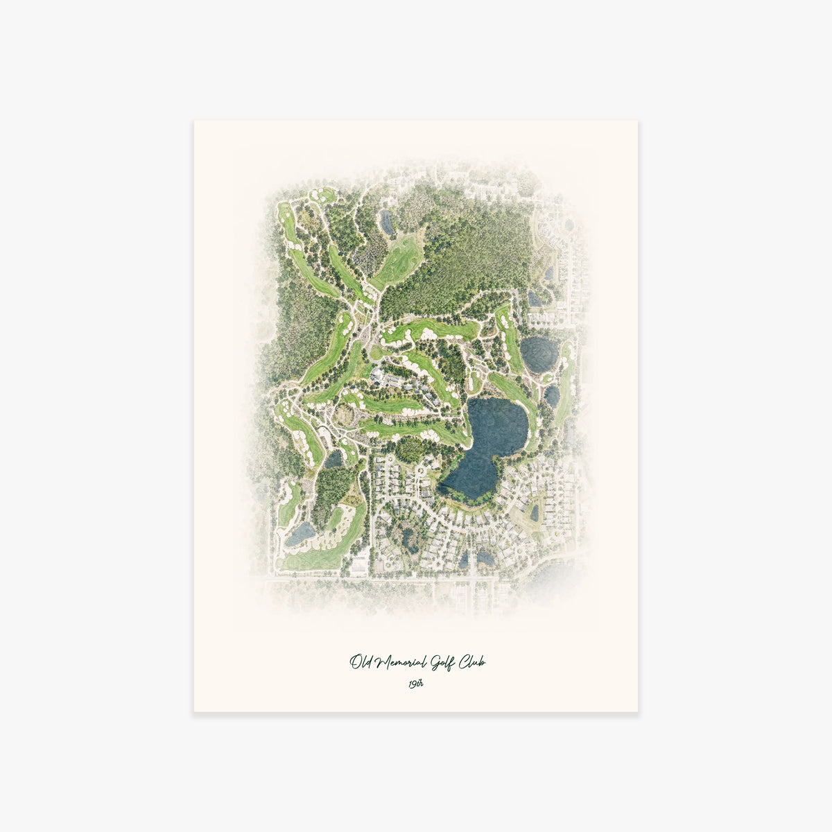 Old Memorial Golf Club printed artwork