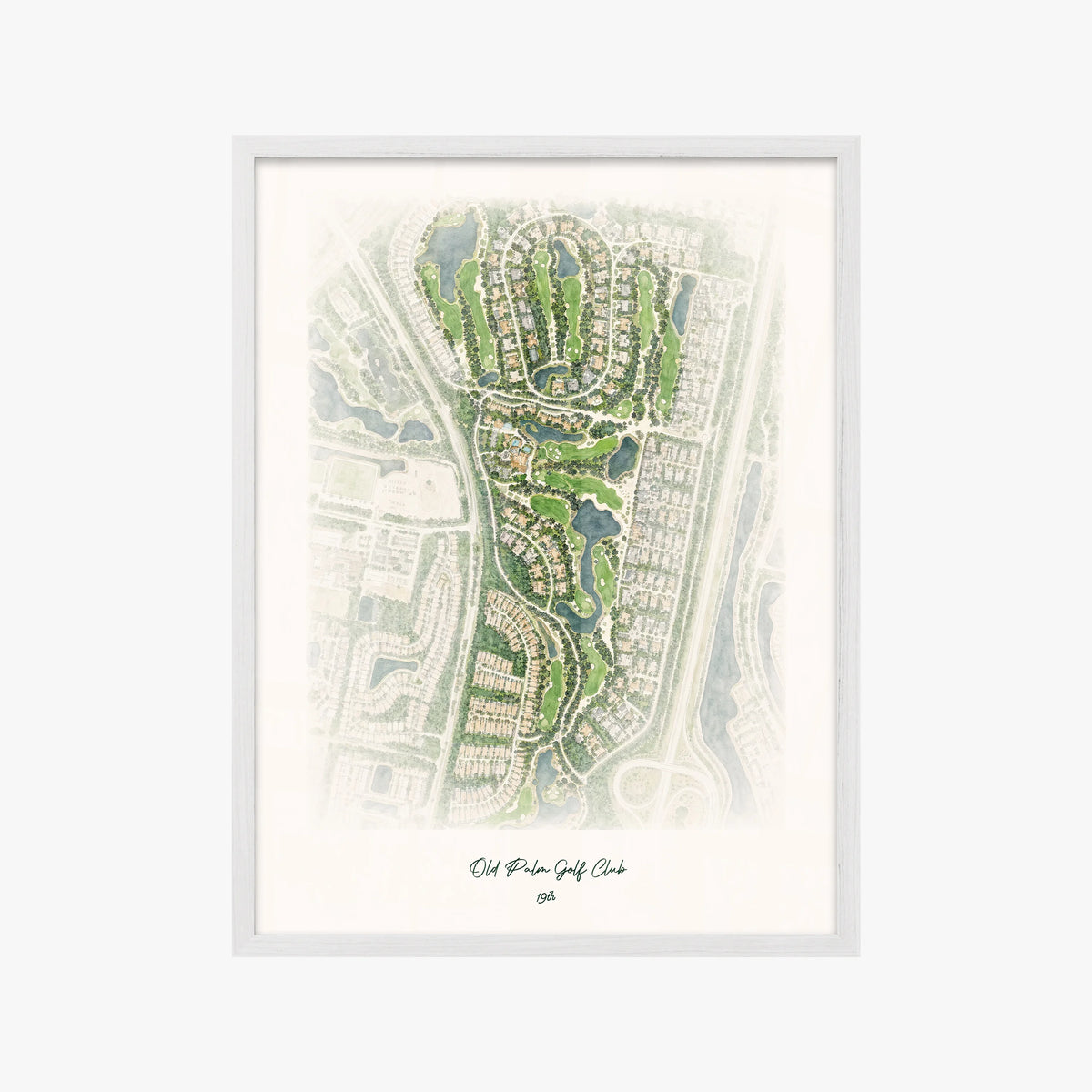 Old Palm Golf Club white frame