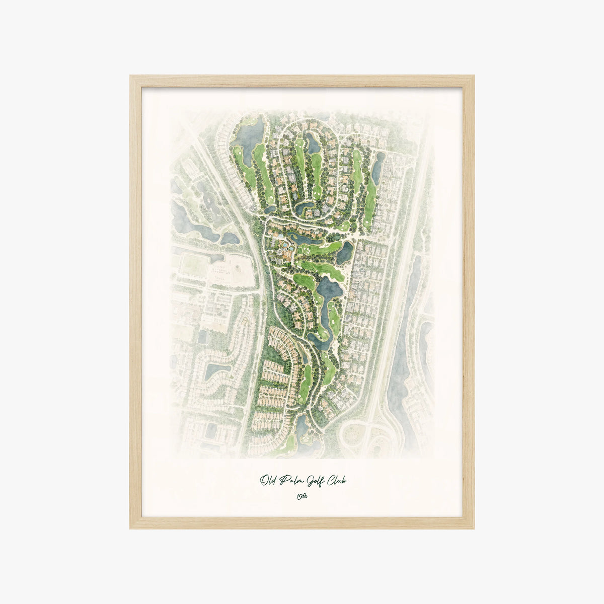 Old Palm Golf Club wood frame