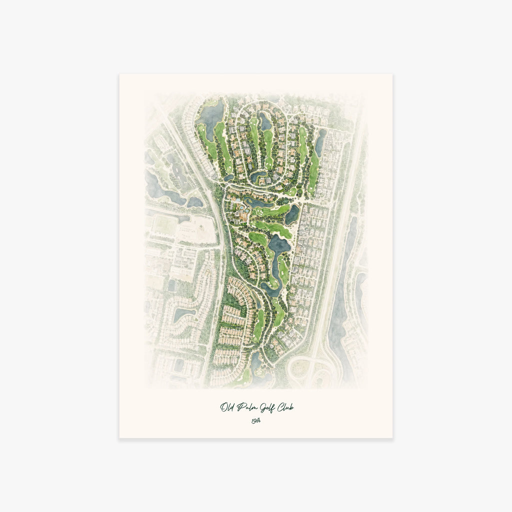 Old Palm Golf Club printed artwork