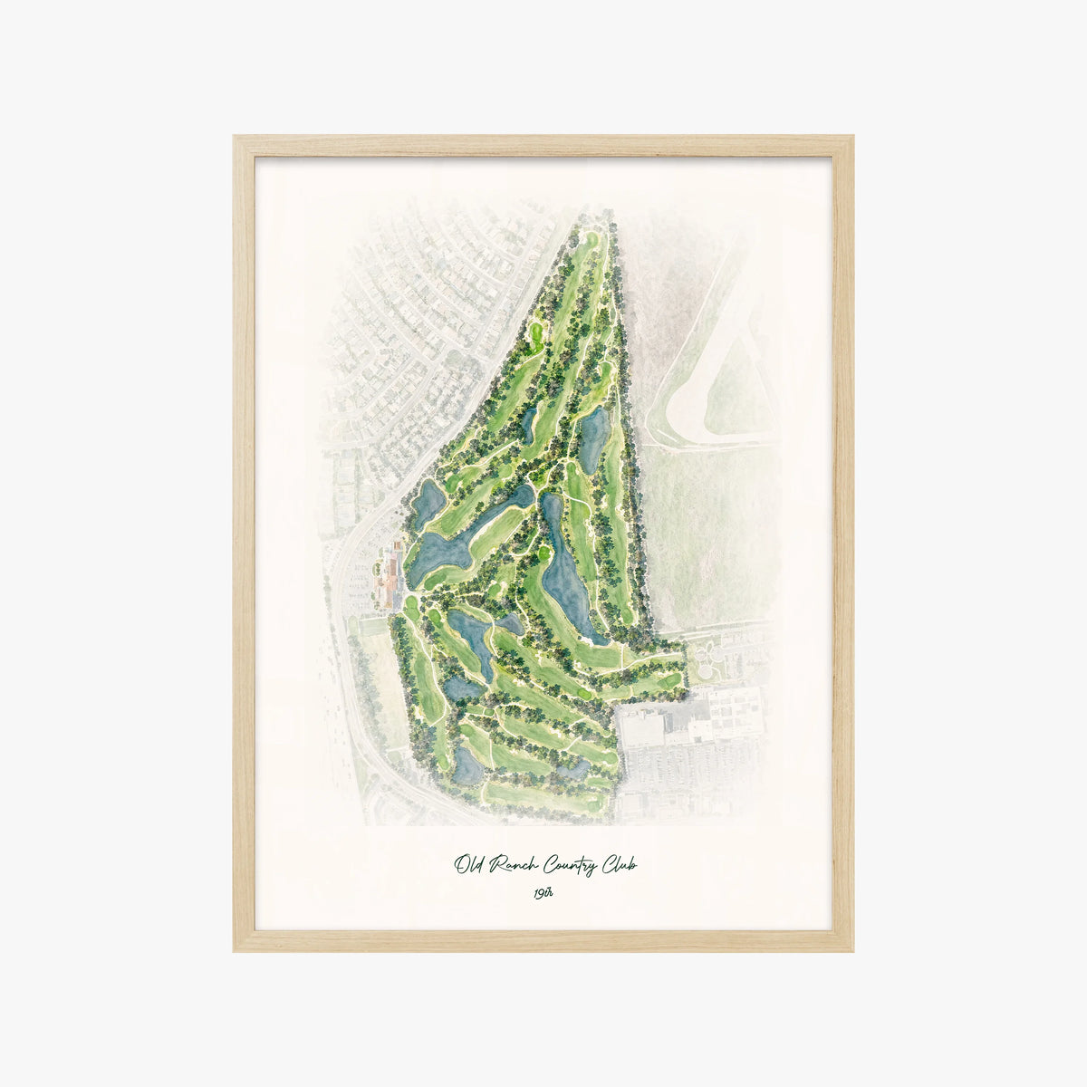 Old Ranch Country Club wood frame