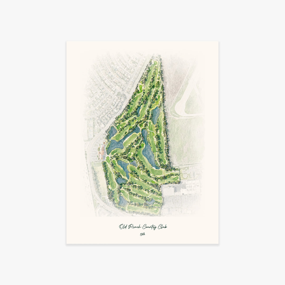 Old Ranch Country Club printed artwork