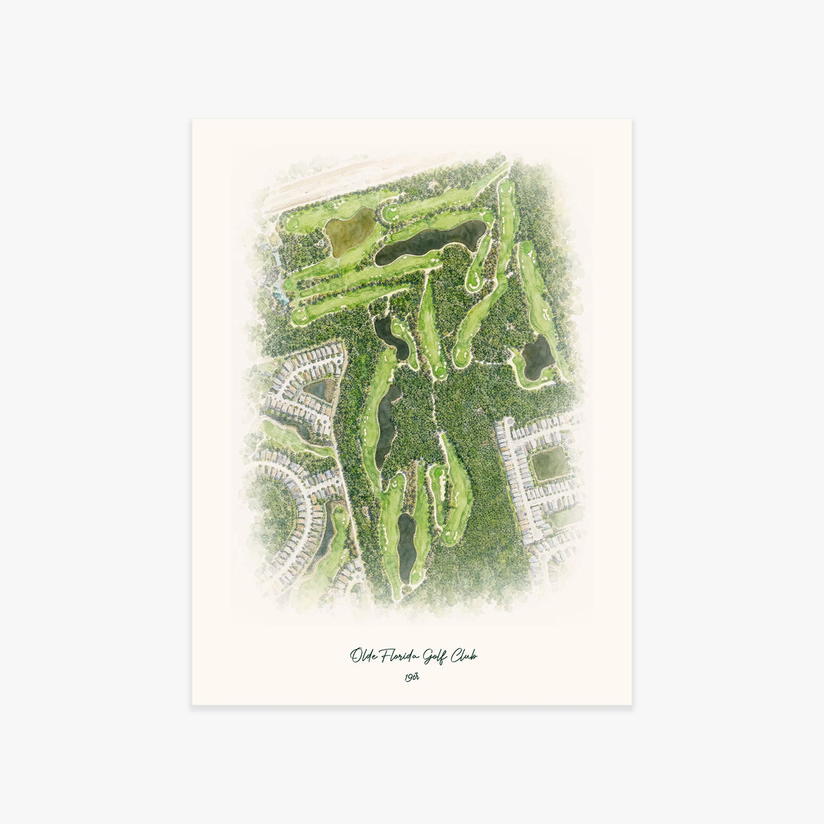 Olde Florida Golf Club printed artwork