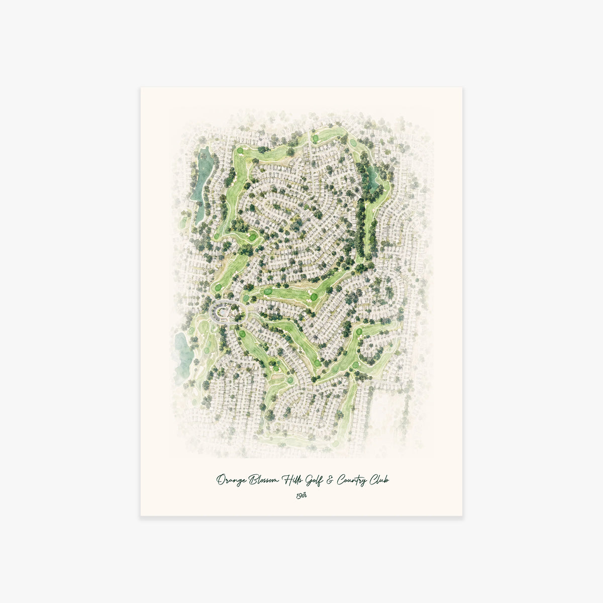 Orange Blossom Hills Golf & Country Club printed artwork