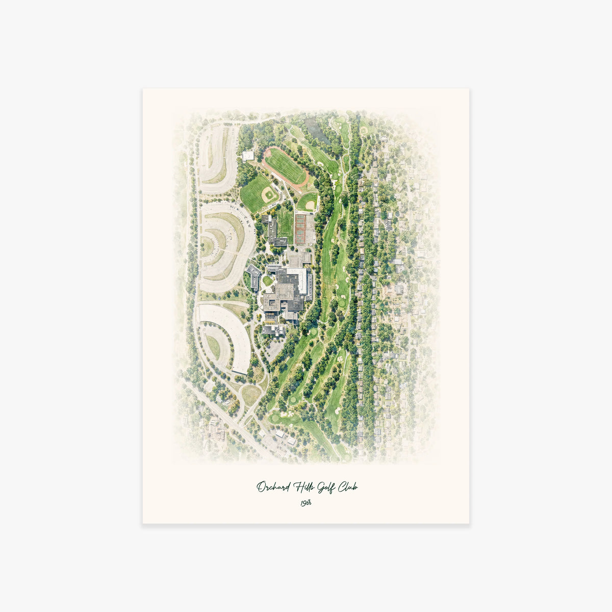 Orchard Hills Golf Club printed artwork
