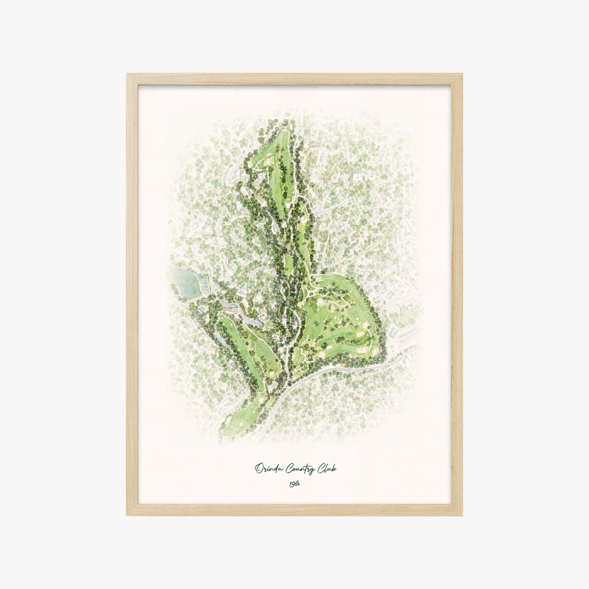Orinda Country Club wood frame