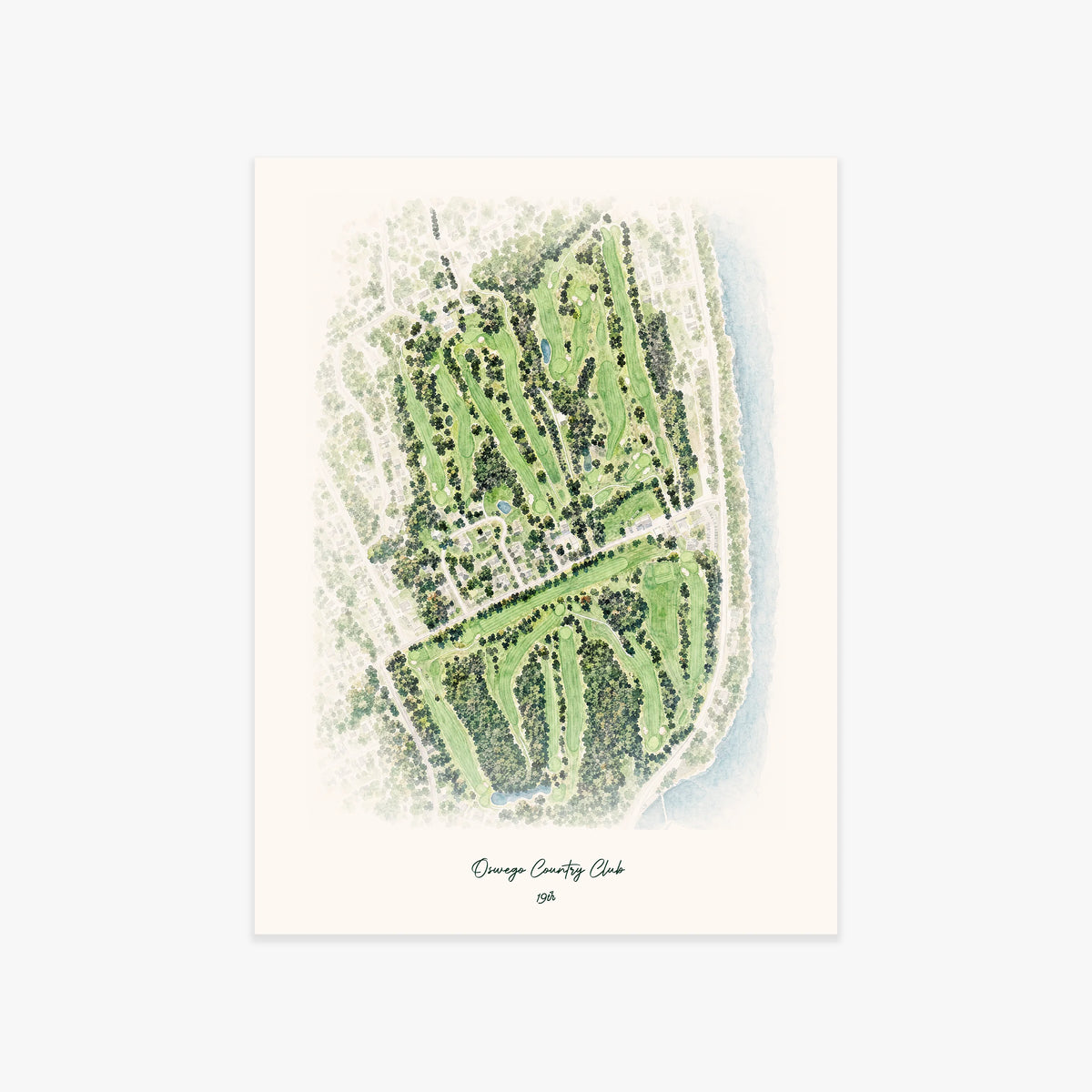 Oswego Country Club printed artwork