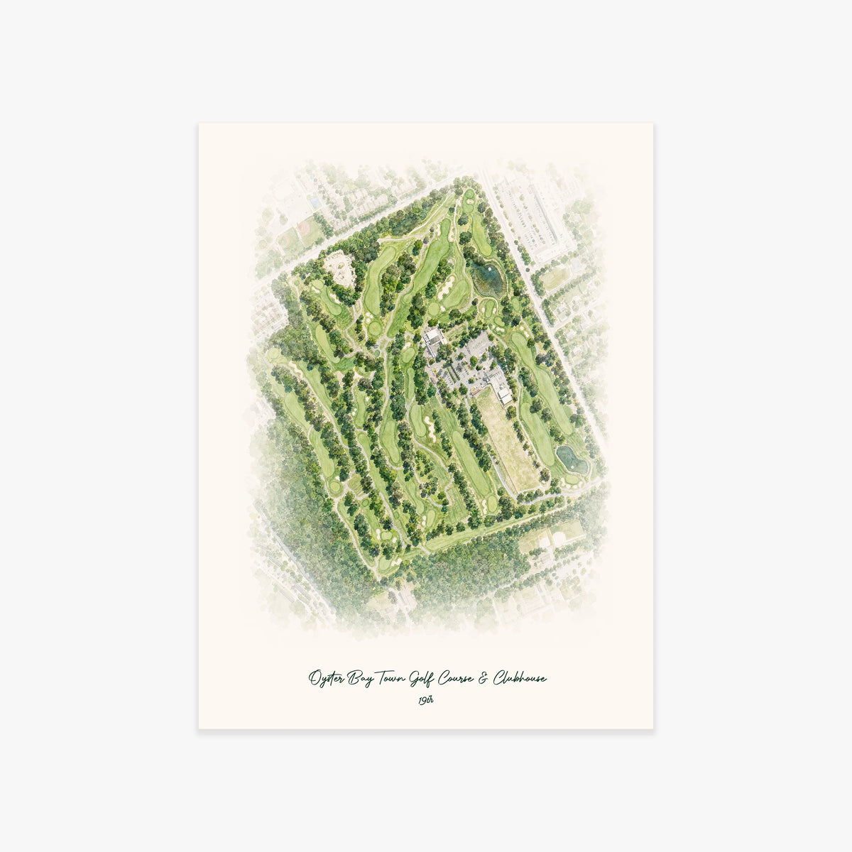 Oyster Bay Town Golf Course & Clubhouse printed artwork