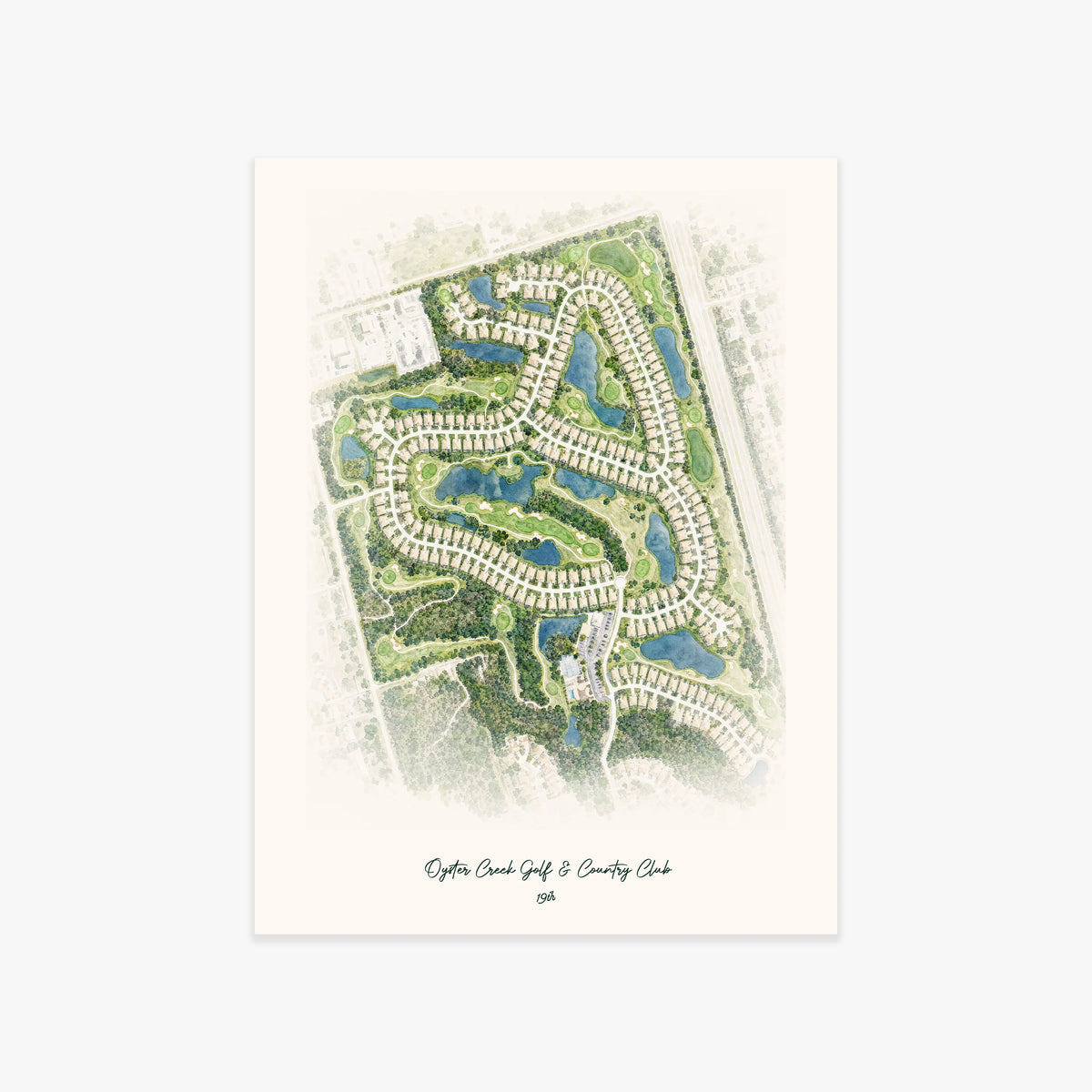 Oyster Creek Golf & Country Club printed artwork