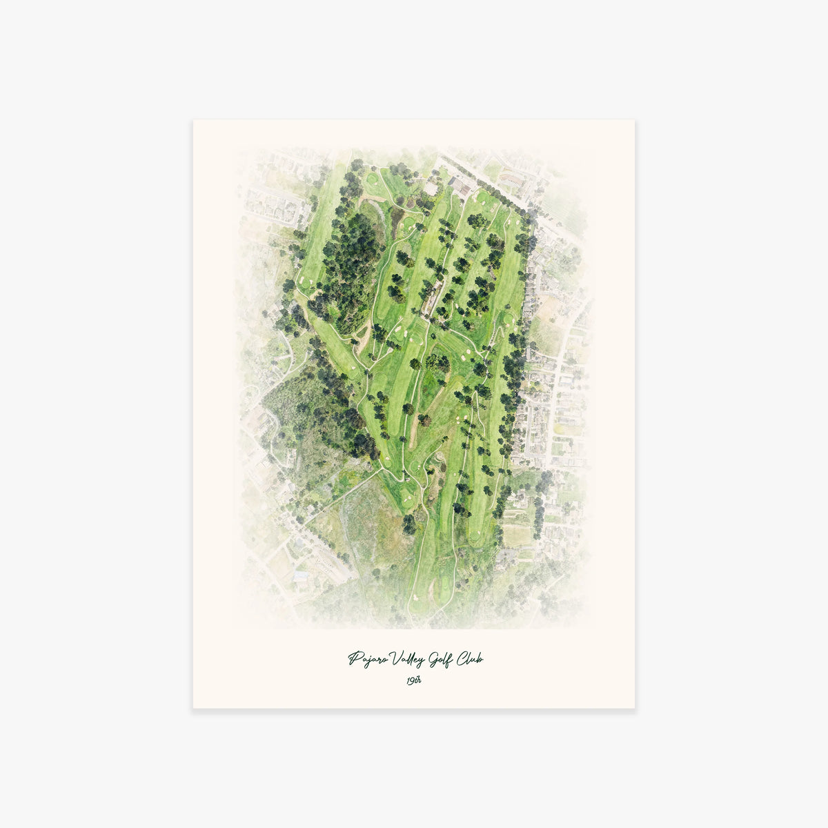 Pajaro Valley Golf Club printed artwork