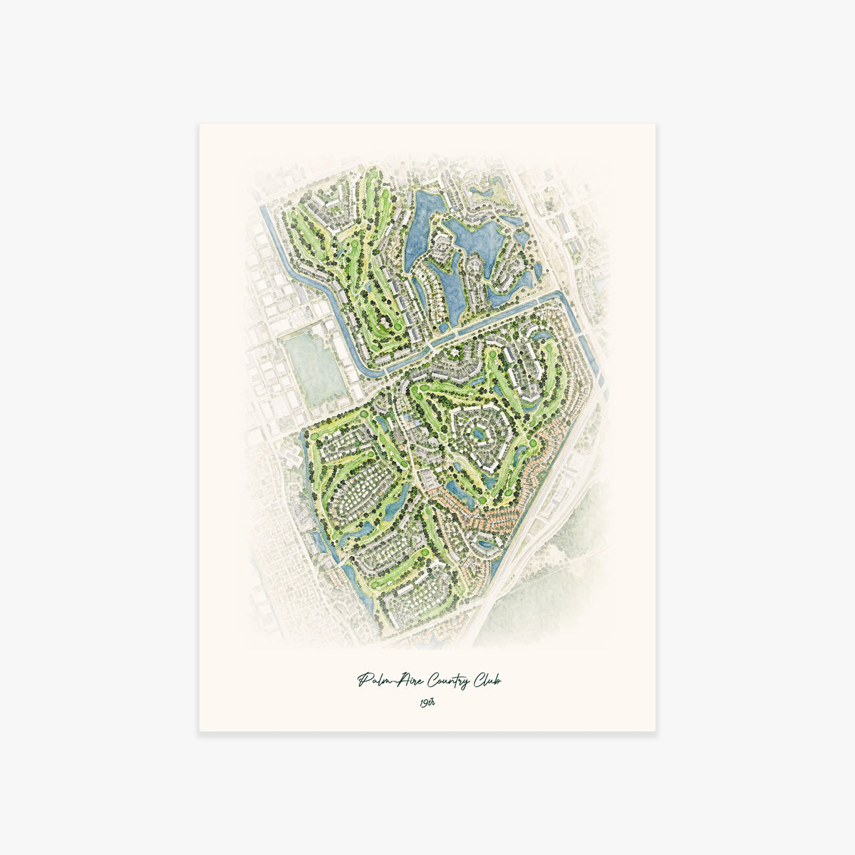 Palm-Aire Country Club printed artwork
