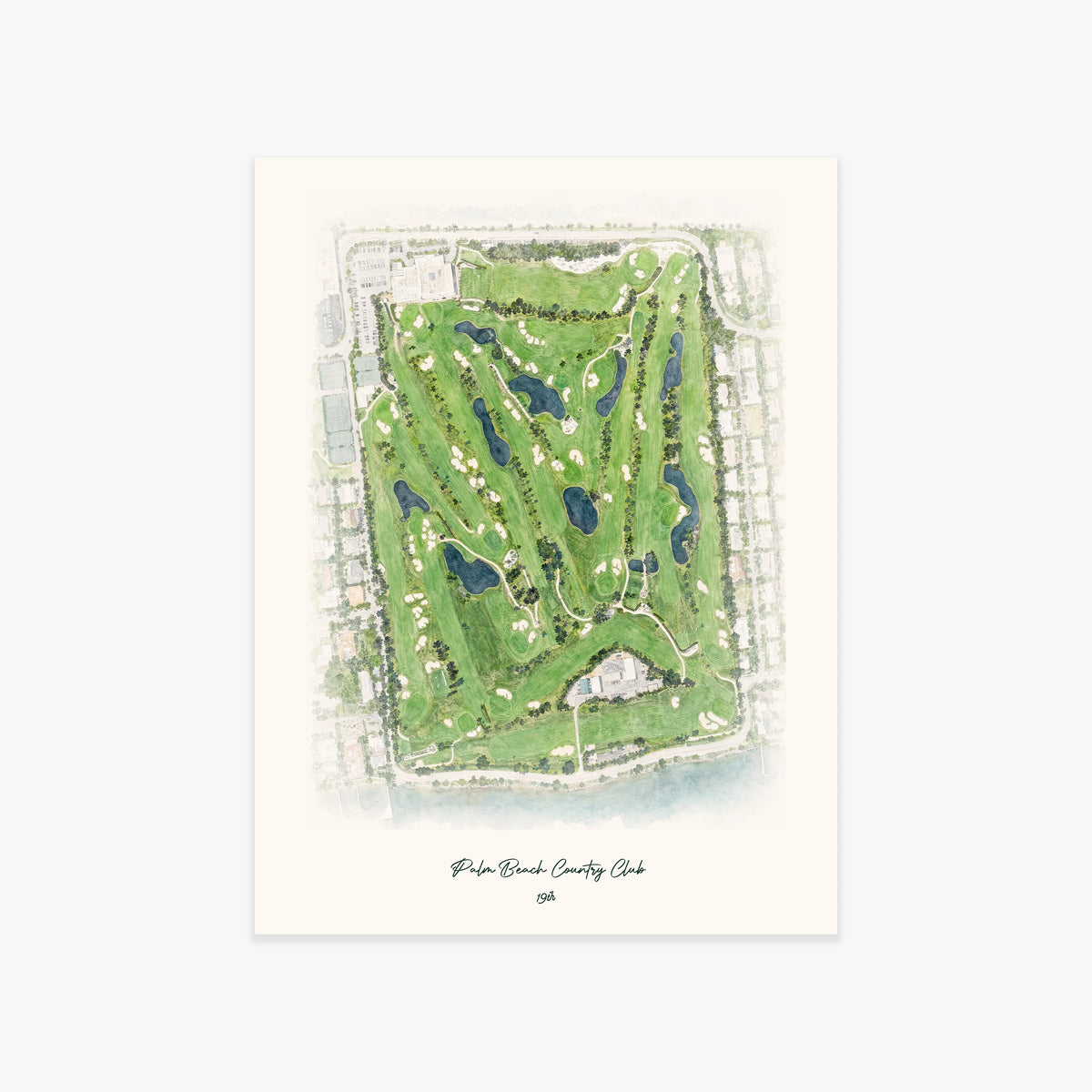 Palm Beach Country Club printed artwork