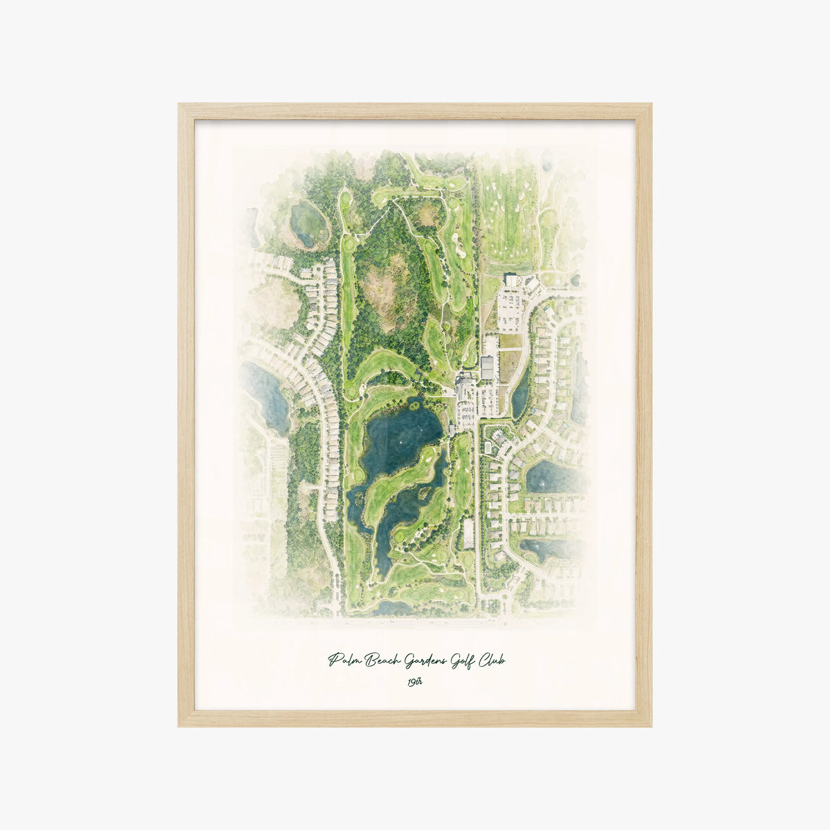 Palm Beach Gardens Golf Club wood frame