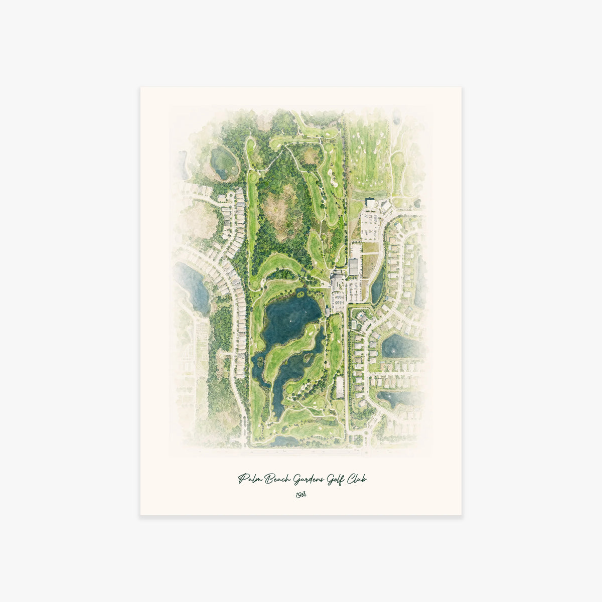 Palm Beach Gardens Golf Club printed artwork