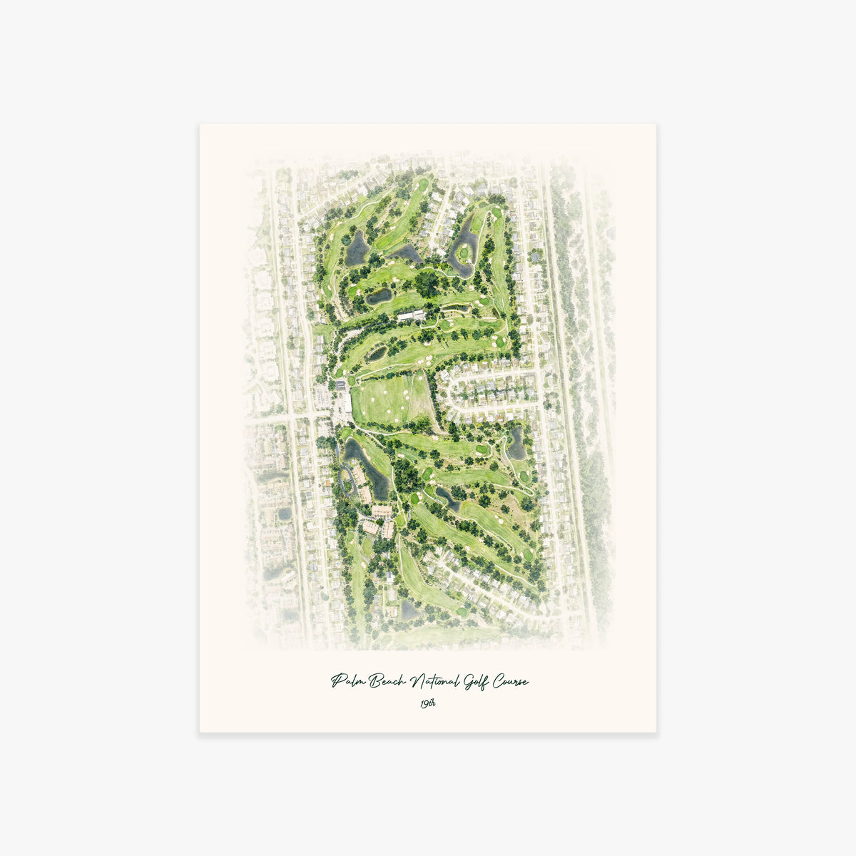 Palm Beach National Golf Course printed artwork