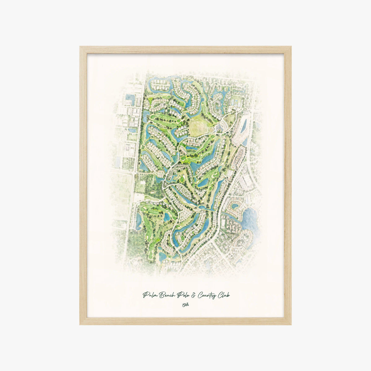 Palm Beach Polo & Country Club wood frame