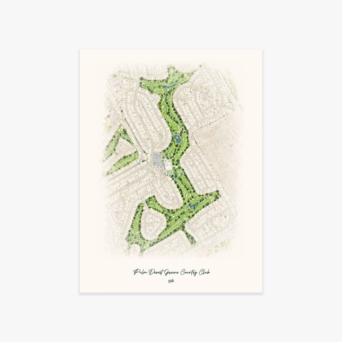 Palm Desert Greens Country Club printed artwork