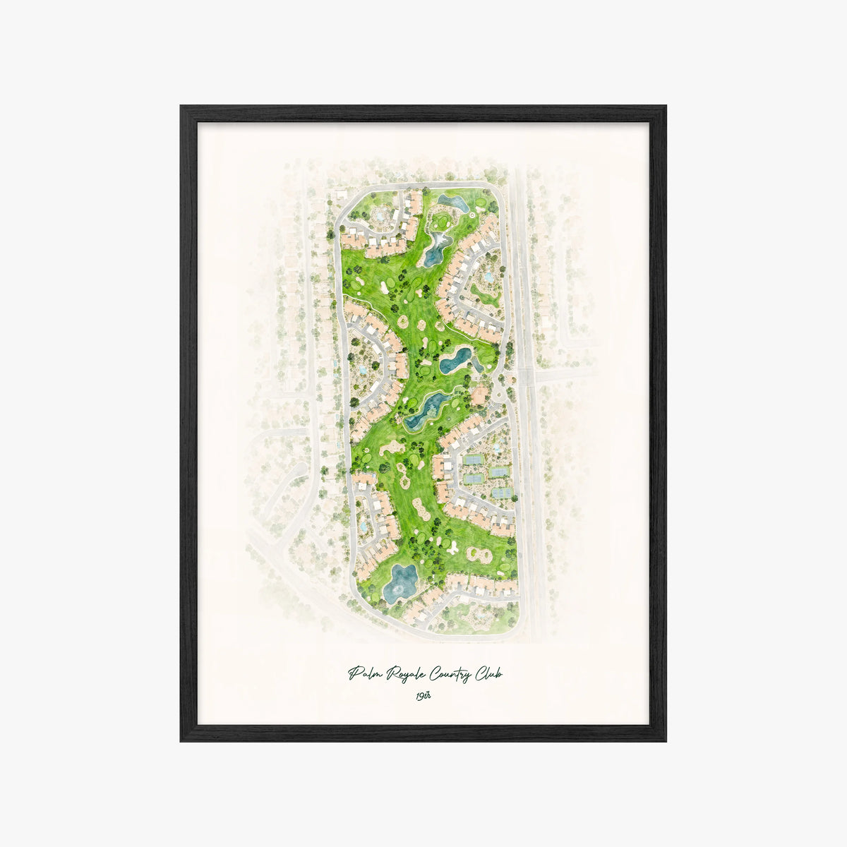 Palm Royale Country Club black frame