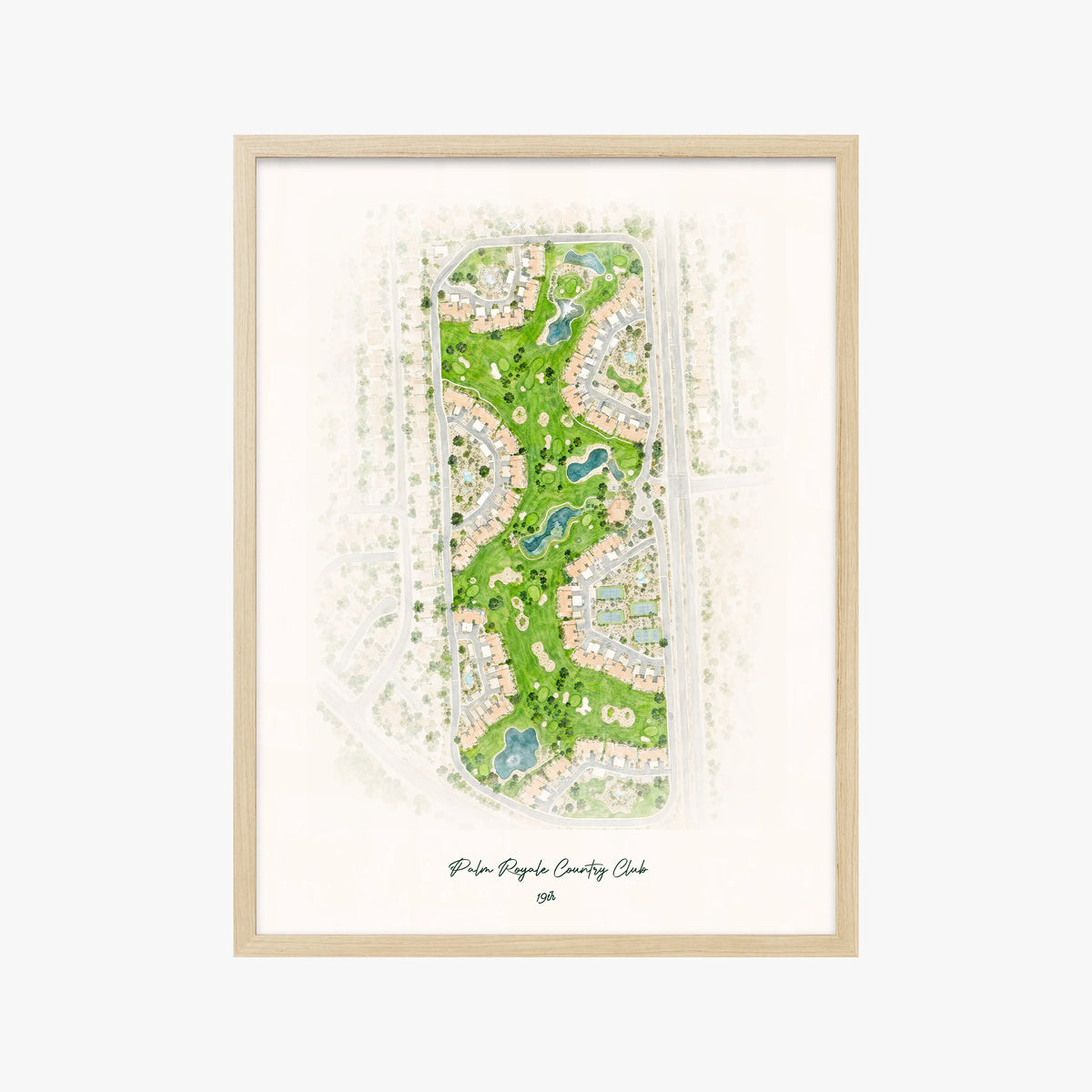 Palm Royale Country Club wood frame
