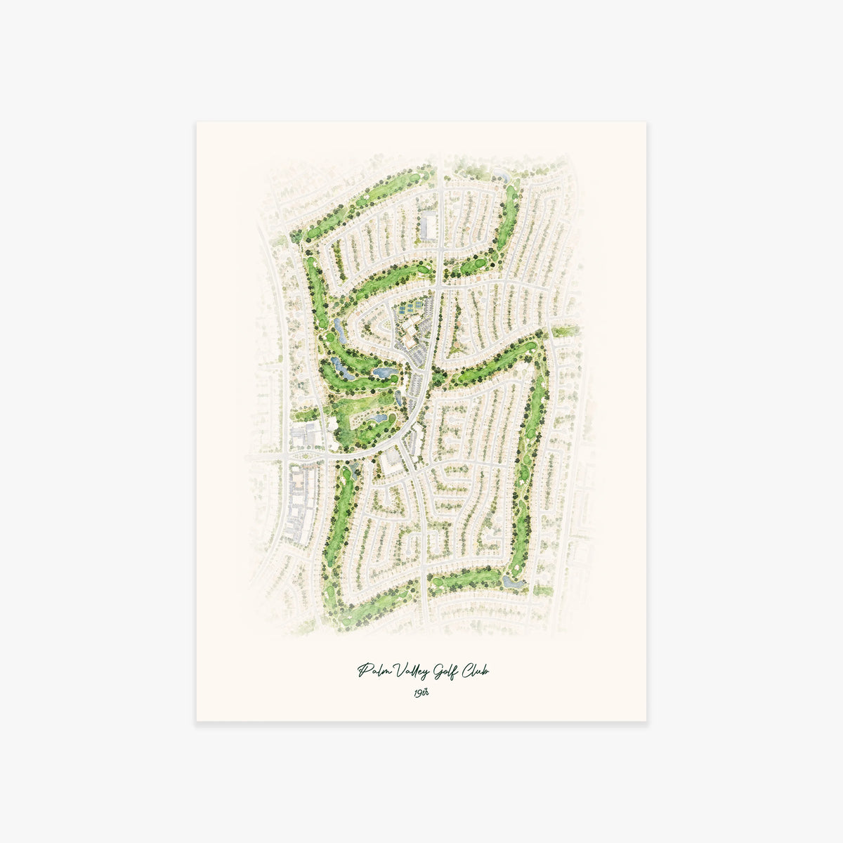 Palm Valley Golf Club printed artwork