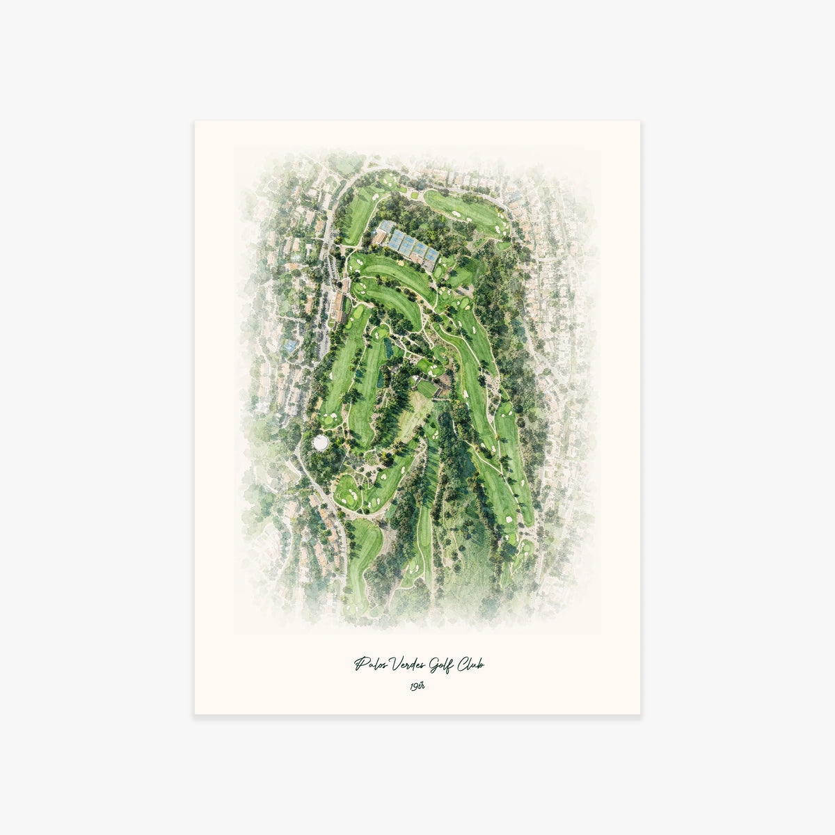 Palos Verdes Golf Club printed artwork