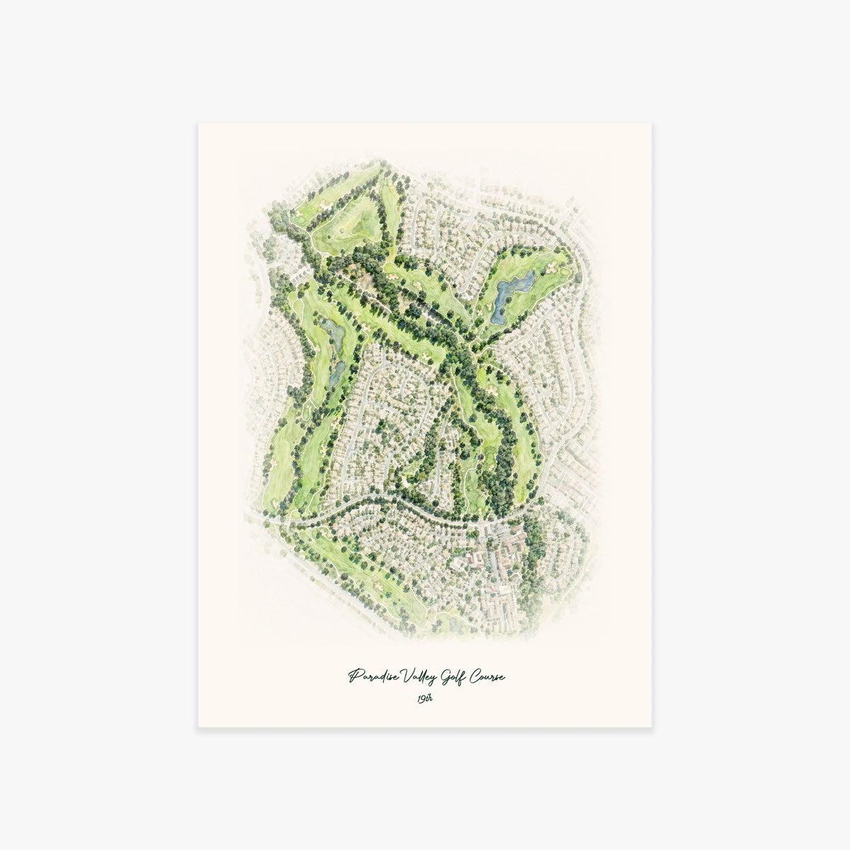 Paradise Valley Golf Course printed artwork