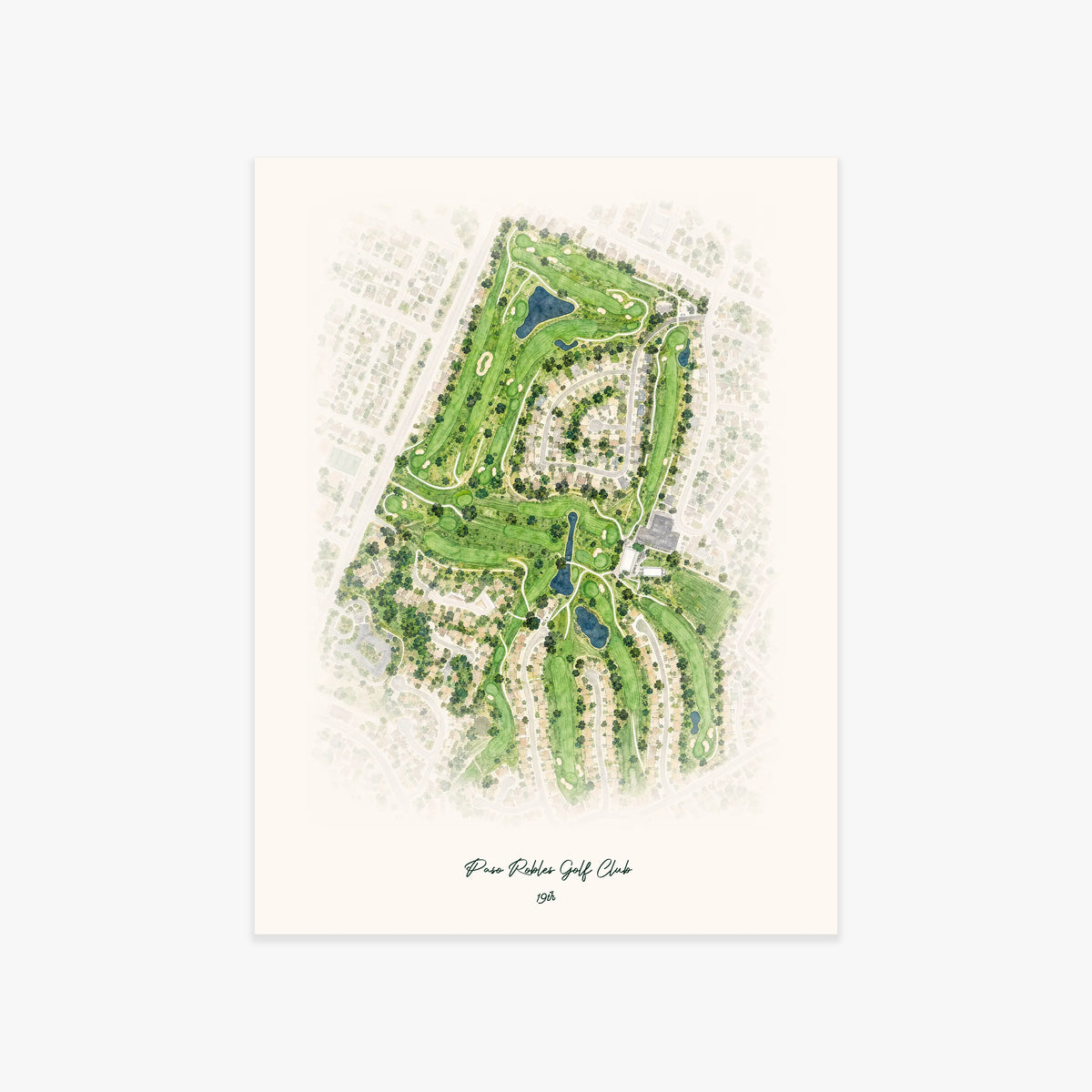 Paso Robles Golf Club printed artwork