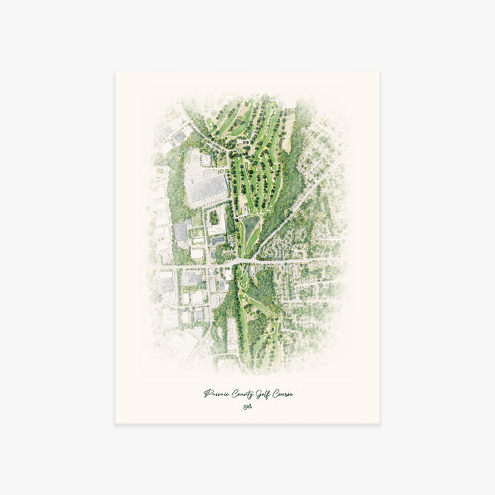 Passaic County Golf Course printed artwork
