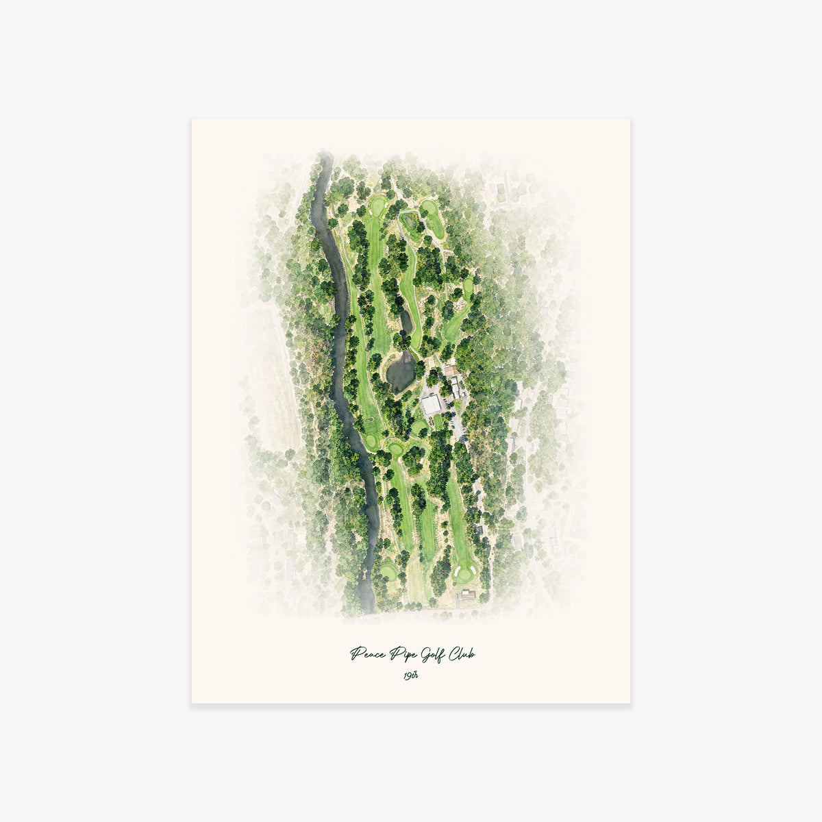 Peace Pipe Golf Club printed artwork