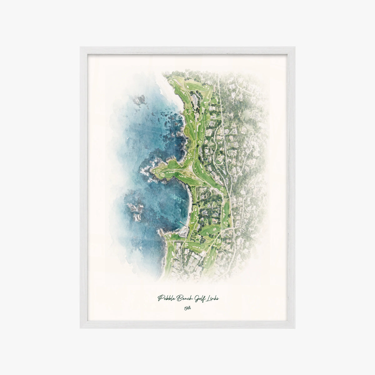 Pebble Beach Golf Links white frame