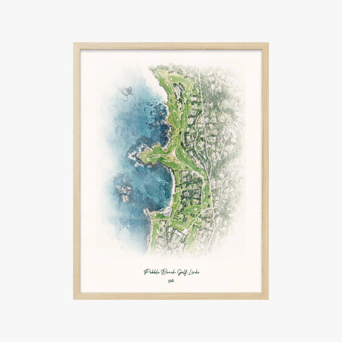 Pebble Beach Golf Links wood frame