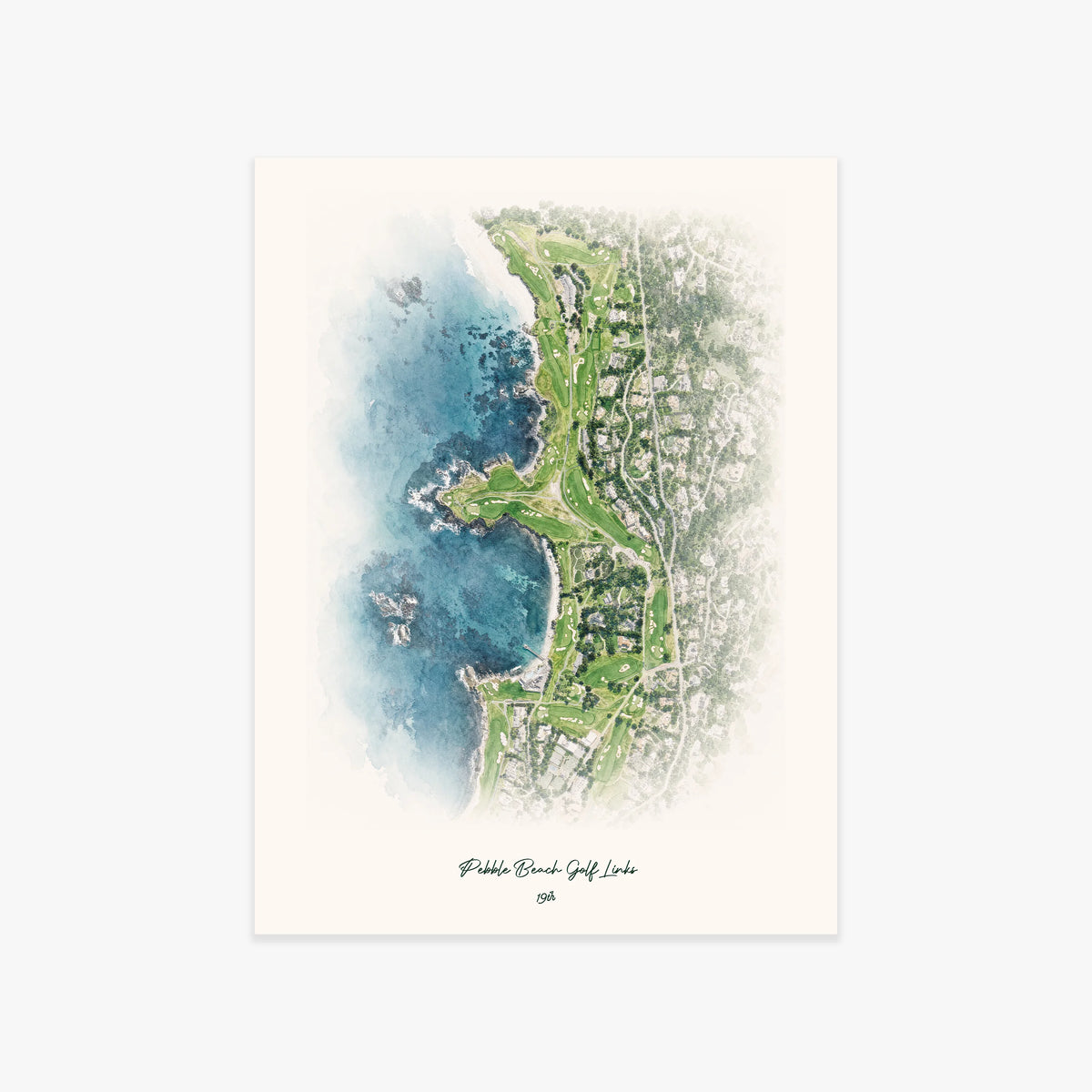 Pebble Beach Golf Links printed artwork