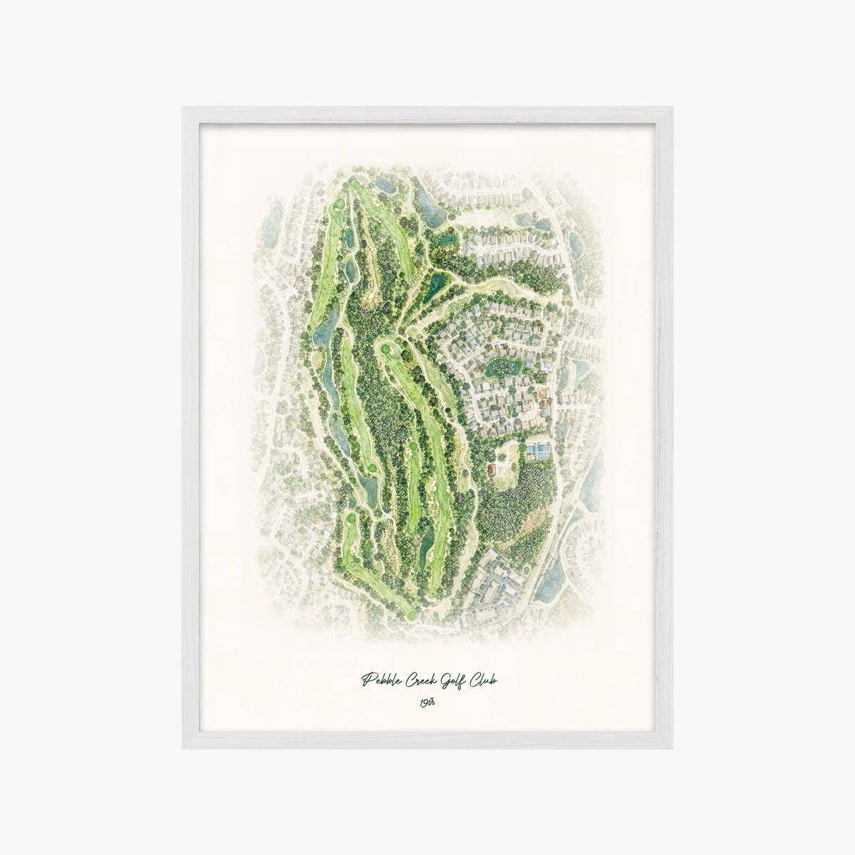 Pebble Creek Golf Club white frame