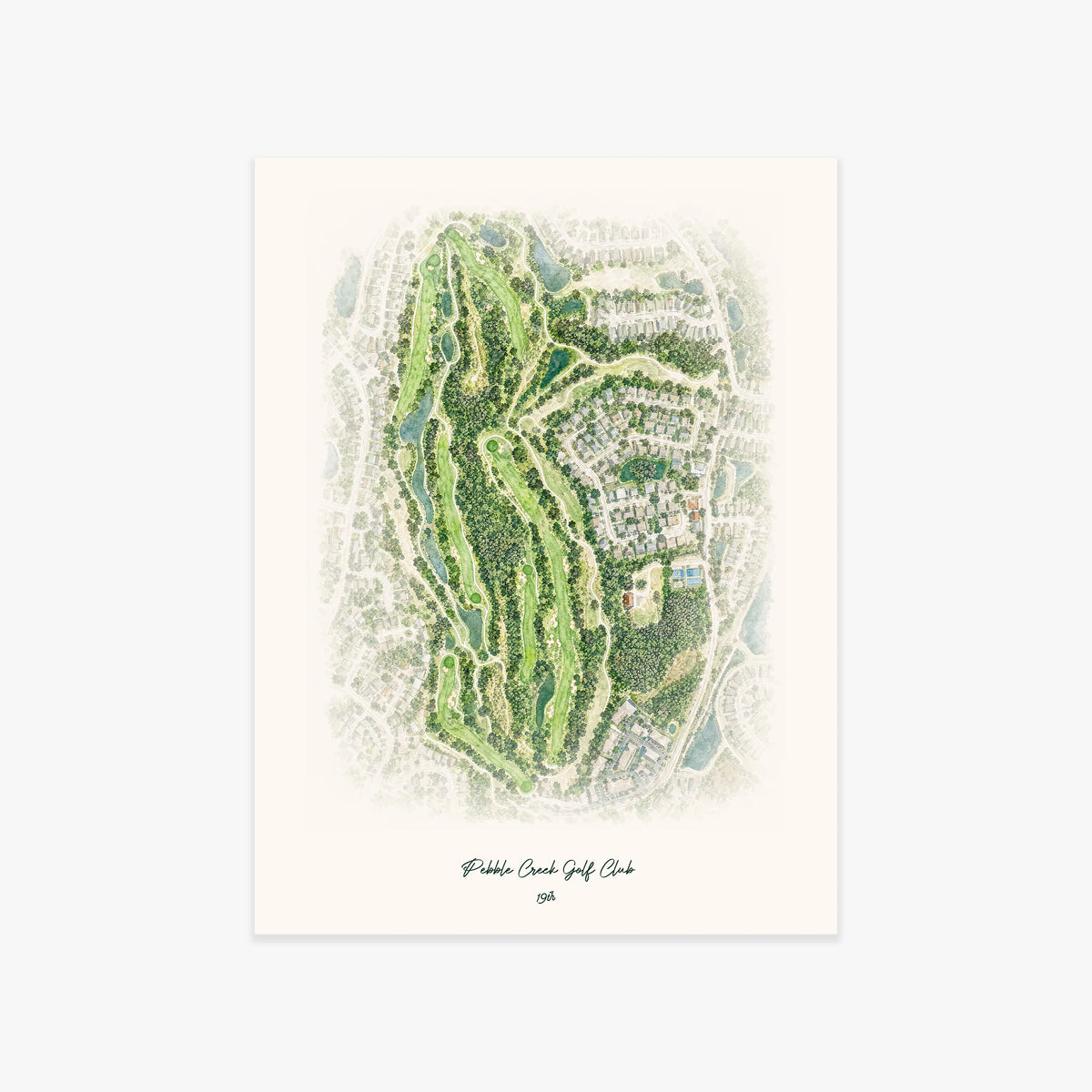 Pebble Creek Golf Club printed artwork