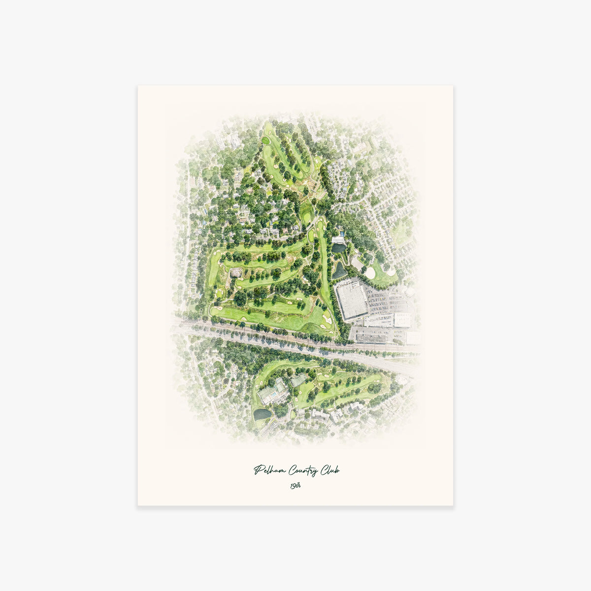 Pelham Country Club printed artwork