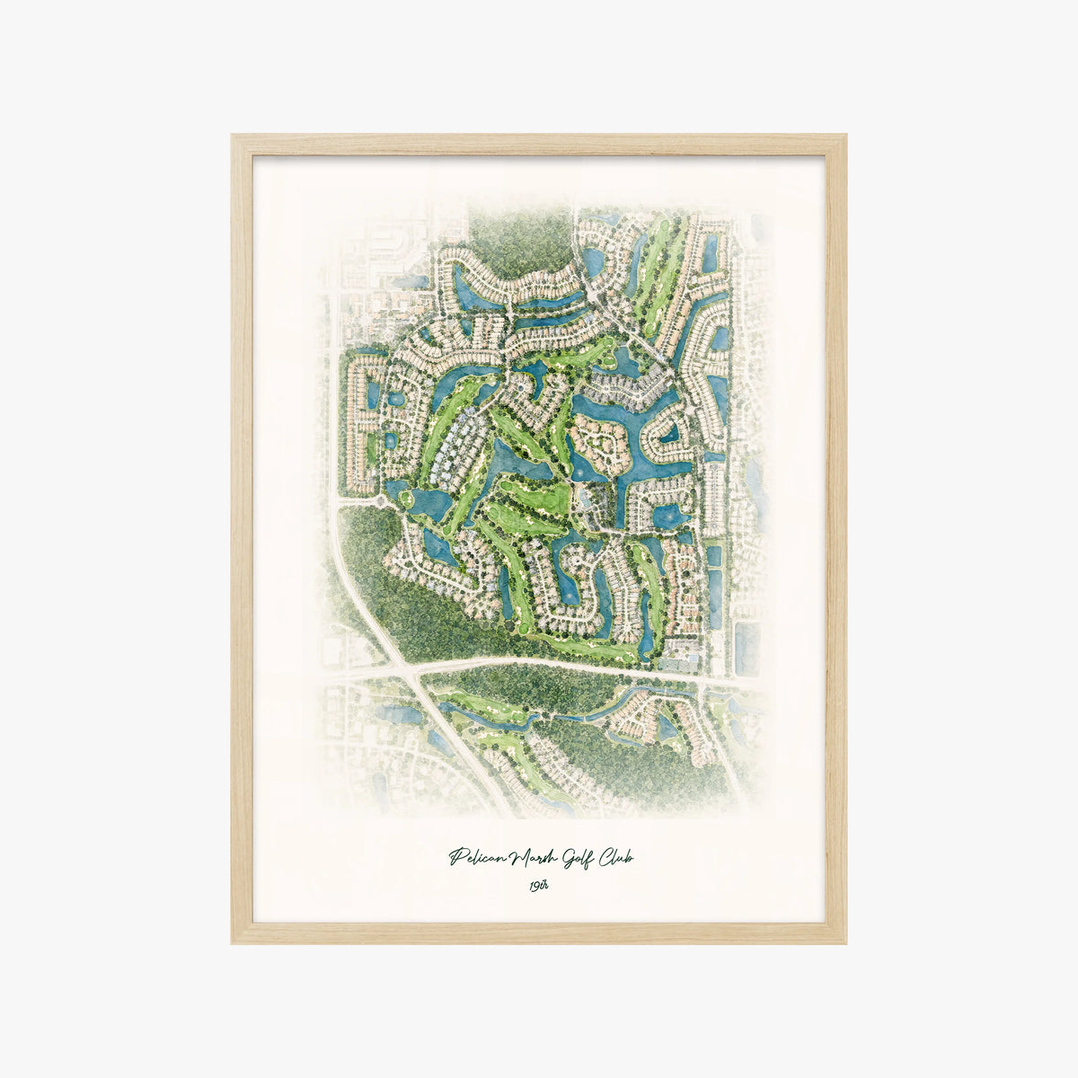 Pelican Marsh Golf Club wood frame