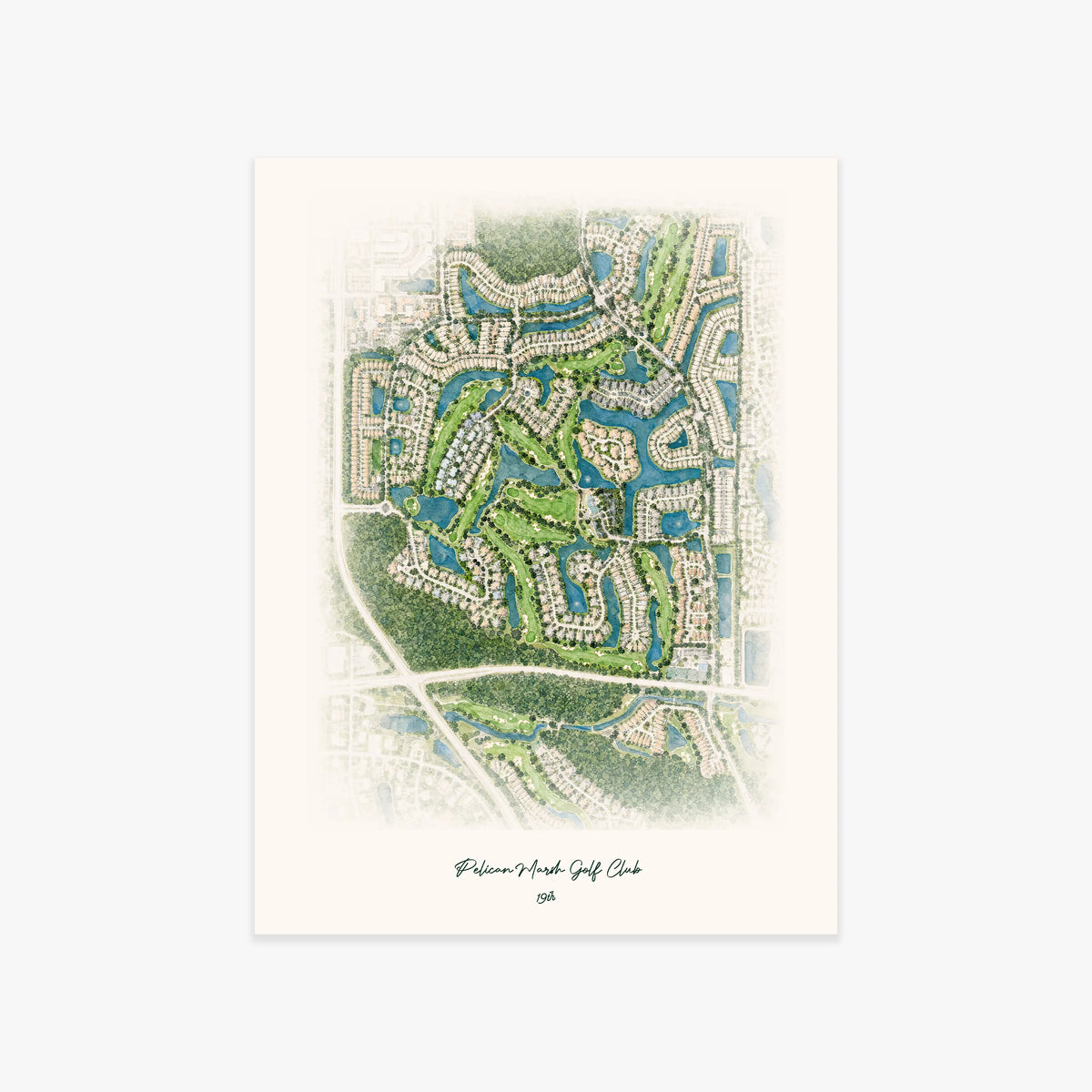 Pelican Marsh Golf Club printed artwork