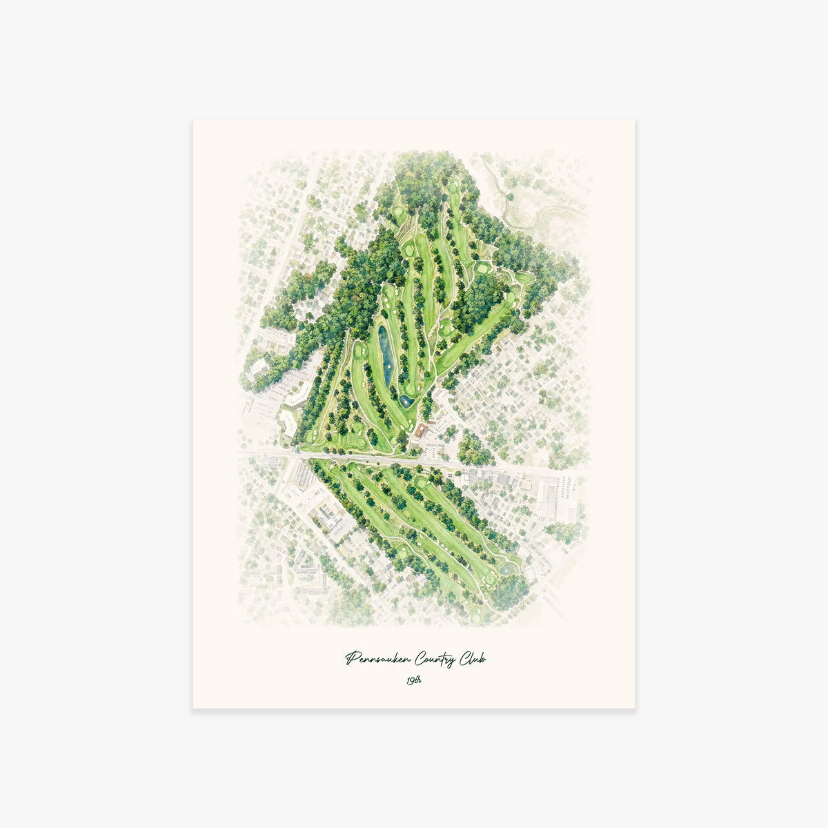 Pennsauken Country Club printed artwork