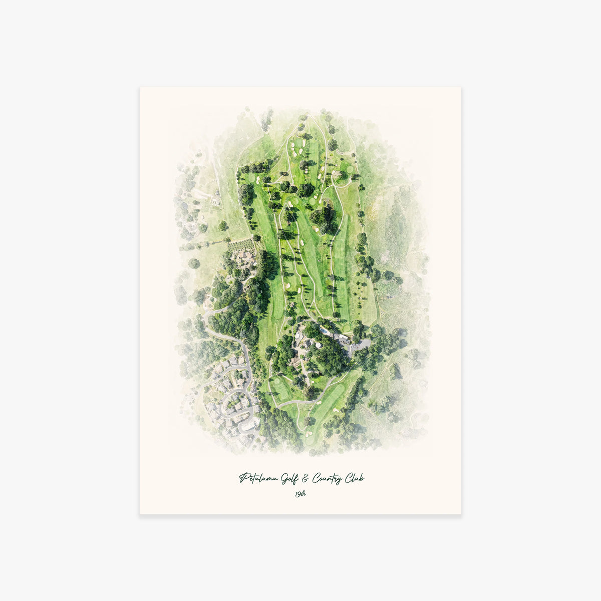 Petaluma Golf & Country Club printed artwork